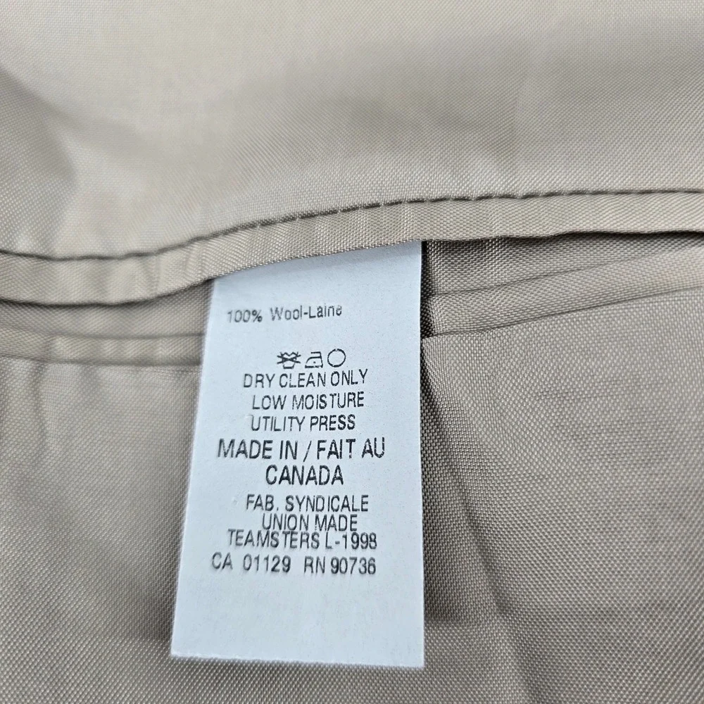 Lauren Ralph Lauren Blazer Mens Wool Micro Houndstooth Tan Olive 50L